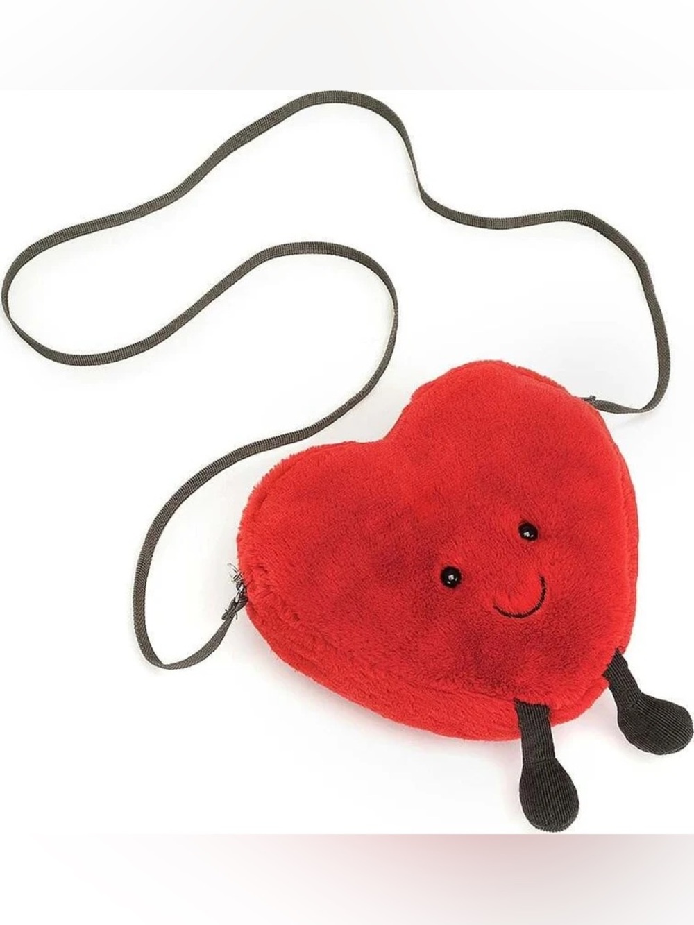 NWT! Jellycat Red Heart Plush Crossbody Bag